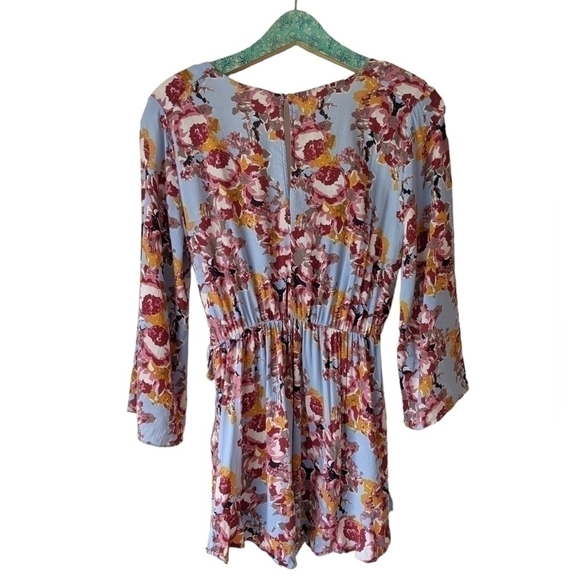 ASTR The Label Floral Wrap Romper Revolve - Picture 5 of 7